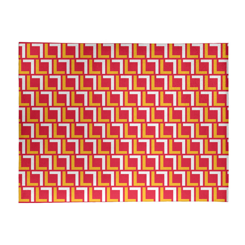 Geometric Indoor Rug, Rectangle 5' x 7'