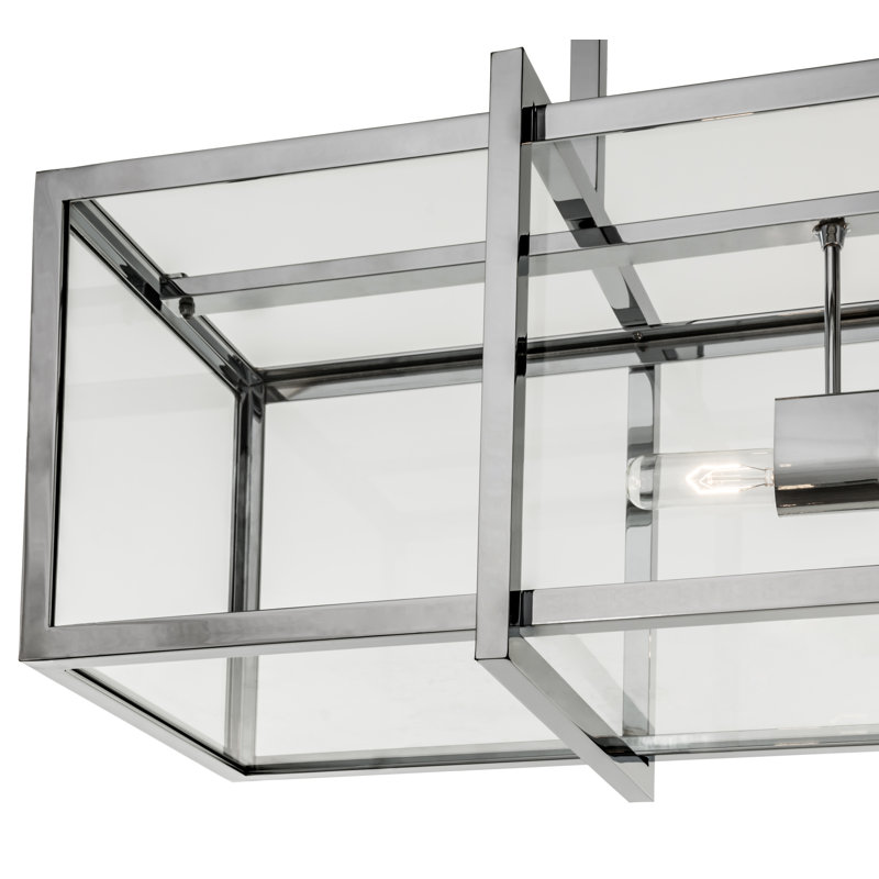Luminaire suspendu linéaire à 4 lumières pour îlot de cuisine Nelson