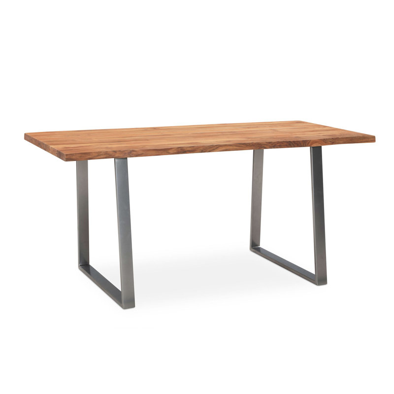 Lareina Metal Base Writing Desk, 76cm H x 160cm W x 80cm D, Silver