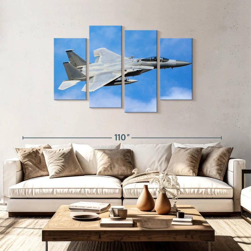 Avion militaire Mait F-15, H 48 po x l 75 po