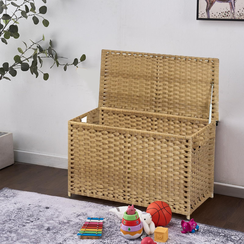 Coffret de rangement en osier, Naturel champêtre