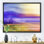 Paysage avec coucher de soleil jaune et mauve, impression sur toile