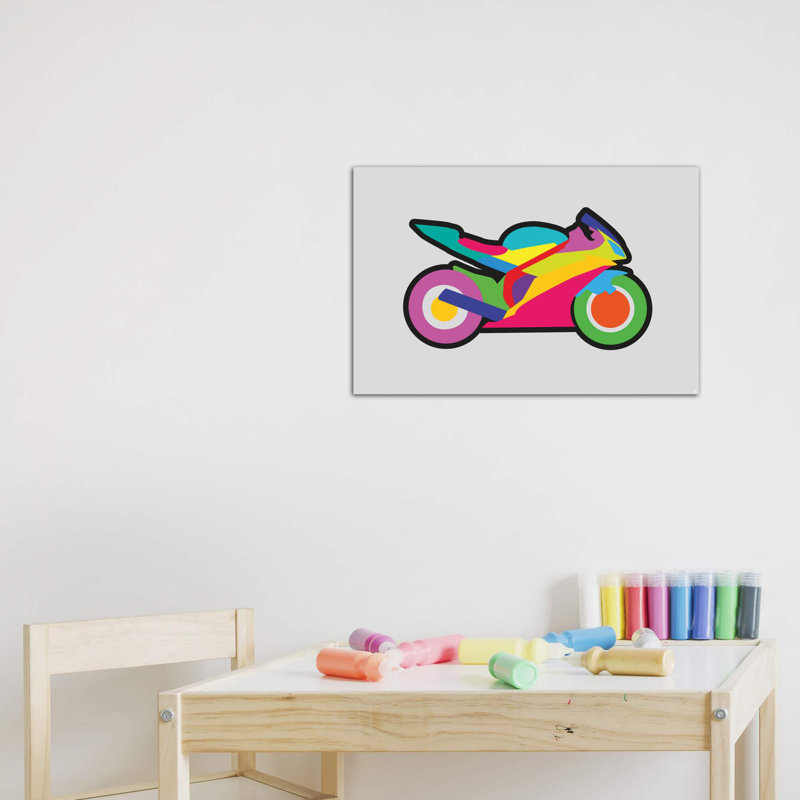 «Motorbike» par Yoni Alter, reproduction d'art graphique sur toile, Toile tendue, H 40 po x l 60 po x 1,5 po