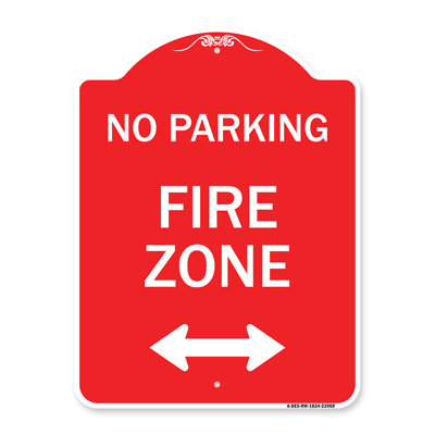 Enseigne Signmission Designer Series - Zone de feu avec flèche bidirectionnelle / 23969