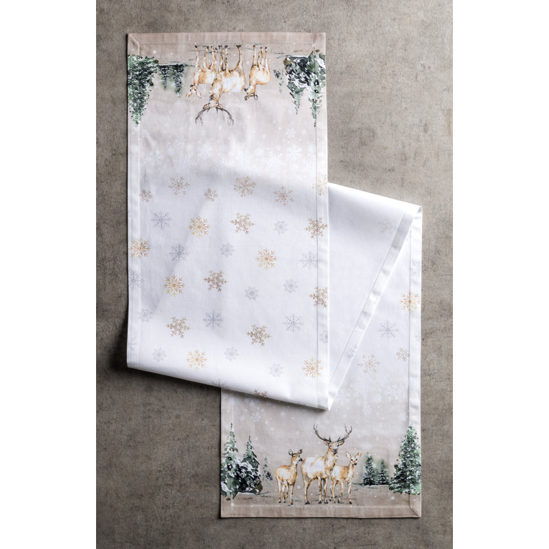 100% Cotton Christmas Table Runner, 72" x 14.5"
