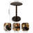 100% Solid Wood Pedestal Side Table, Vintage Round End Table For Living Room & Bedroom, Accent Table Nightstand, Black-1623267757