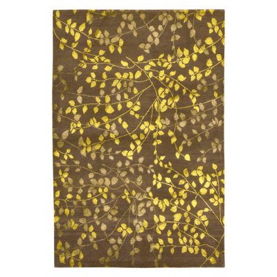 Hand Knotted Area Rug in Brown