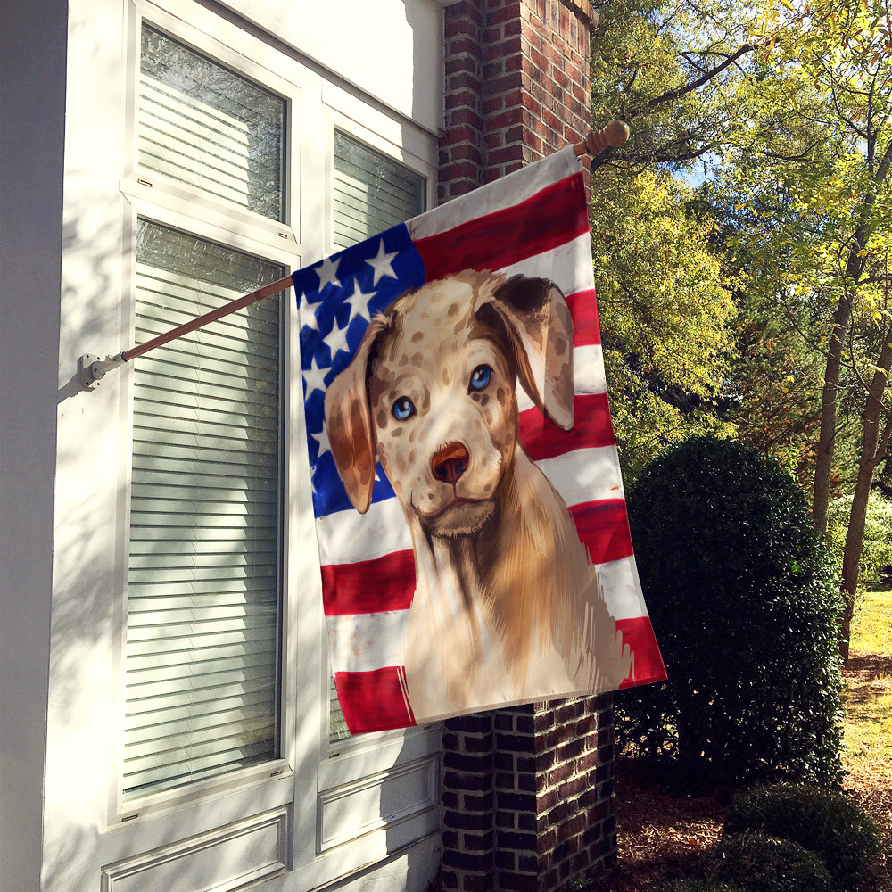 Double Sided 40'' H x 28'' W Polyester Independence Day House Flag Trinx Dog 