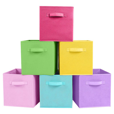 Collapsible Fabric Cube Storage Organizer Baskets Bins