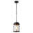 1-light Outdoor Pendant Light with Clear Glass Shade