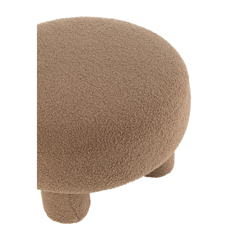 Aku Solid Wood Accent Stool, Brown