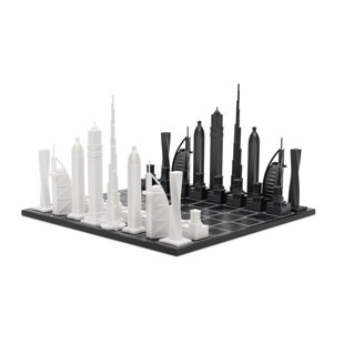 Acrylic 1 Cities Wood Board Skyline Chess Acrylic, Wood Chess Set