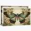 Art mural rétro sur toile, papillon, boho, sauge verte, papillon, impression d'insecte botanique
