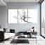 «Magnolia Magnolia Flower», ensemble de 3 reproductions d'art sur toile-737427337