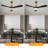 Huybert 48'' Modern Ceiling Fan with LED Lights, Quiet Reversible Motor, 6 Speeds, LED 3-Color Change