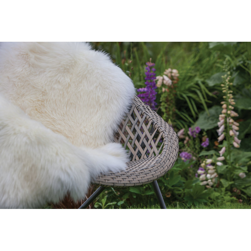 Fredrikstad Solid Colour Sheepskin Area Rug, Novelty 67 x 95cm