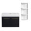 Meuble-lavabo mural 30 po avec lavabo et support de rangement, lavabo en résine à rebords épais, ensemble KD-130627919-130627920