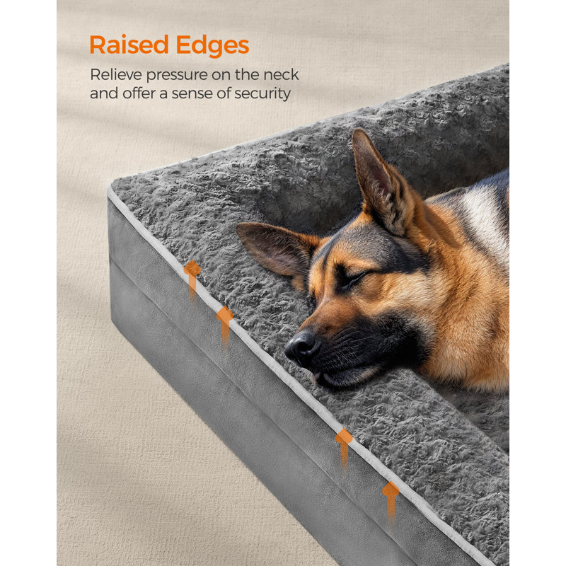 Orthopedic Dog Bed For Large Dogs, Memory Foam Dog Bed Sofa Pet Couch With Sides, Removable Washable Cover And Waterproof Liner