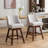 Counter Height Swivel Bar Stools, 2 , 26'' Seat, Fabric, 360-Degree Swivel, Comfortable Foam And Steel Spring Filling H , Of 2, Upholstery, Curved Back For Optimal Comfort, Inner Filled Seat-127221600