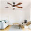 (Identique à W882P146311) Ventilateur de plafond intérieur de 52 pouces avec moteur à courant continu réversible à 3 couleurs et 5 lumières ABS à DEL à intensité variable-273774403-273774405