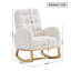 Chaise berçante avec repose-pieds à haut dossier-549167399