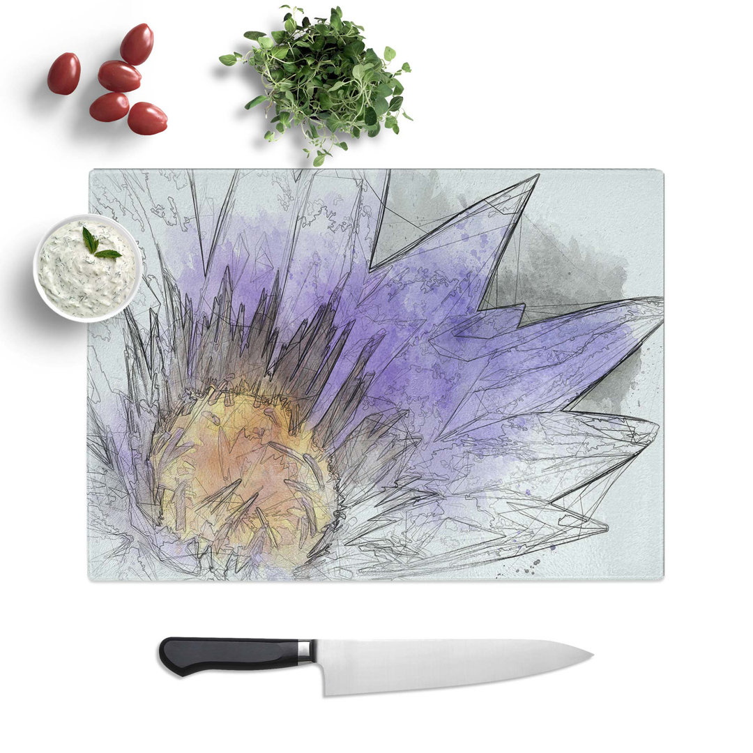 Tempered Glass Water Lily Chopping Board