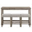 Ensemble de table de bar avec prise de courant, ensemble de table de bar et de chaises, ensemble de table de salle à manger 4 pièces, ensemble de table de petit déjeuner industriel, pour salon, salle à manger, salle de jeux-1195897304