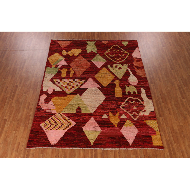 Tapis oriental géométrique marocain 9 x 12