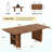 63" Farmhouse Dining Table Wooden Kitchen Table With Shelves For 6 To 8