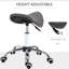Tabouret de selle hydraulique confortable, en cuir synthétique, à hauteur réglable, pour les salons de tonnage, fauteuil en cuir gris, pivotant à 360 °, utilisation stable à long terme,