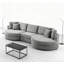Canapé 3 places rembourré 129 "avec design incurvé-240795352