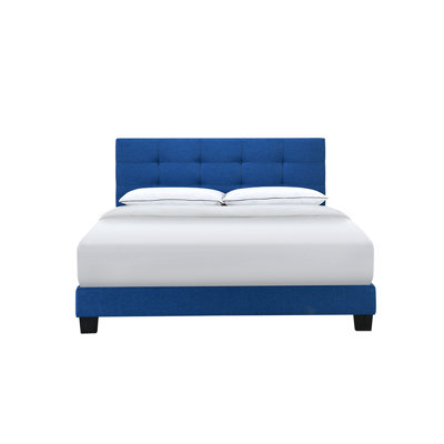 Denasha Upholstered Twill Wingback Bed