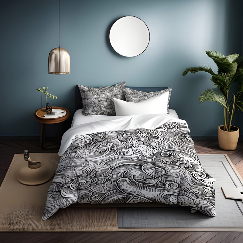 Abstract Duvet Cover, King Duvet Cover + 2 King Shams