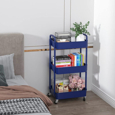 Plastic Rolling Utility Cart with