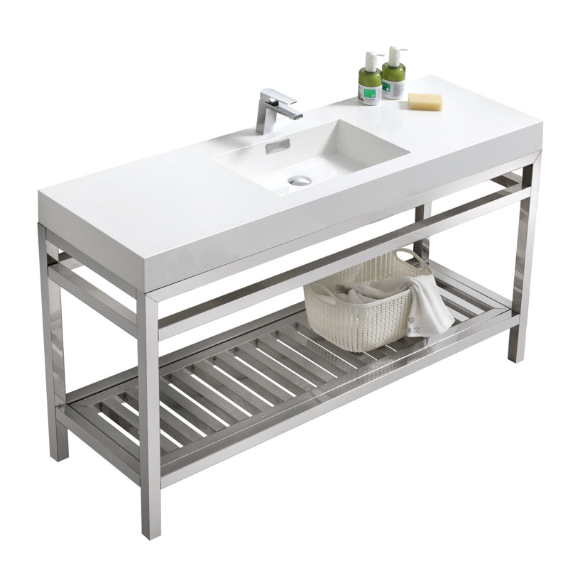 Ensemble de meuble-lavabo à un trou Halesowen, Chrome