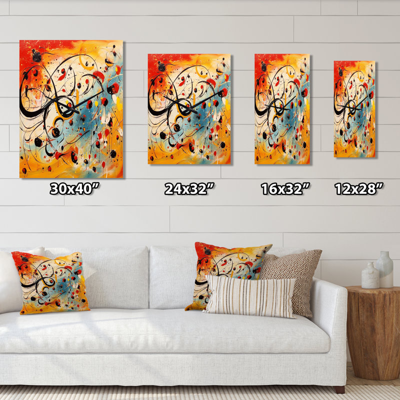 Horloge murale "All That Jazz Colorful Joy - Abstract Collages", H 40 po x l 30 po x P 1 po