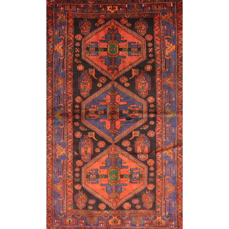Tapis rouge / brun Southwestern, Rectangle 6 pi x 9 pi