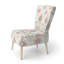 Chaise d'appoint décorative crème à motif crème