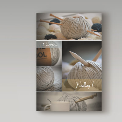 « i love tricoting », reproduction de photo sur toile tendue