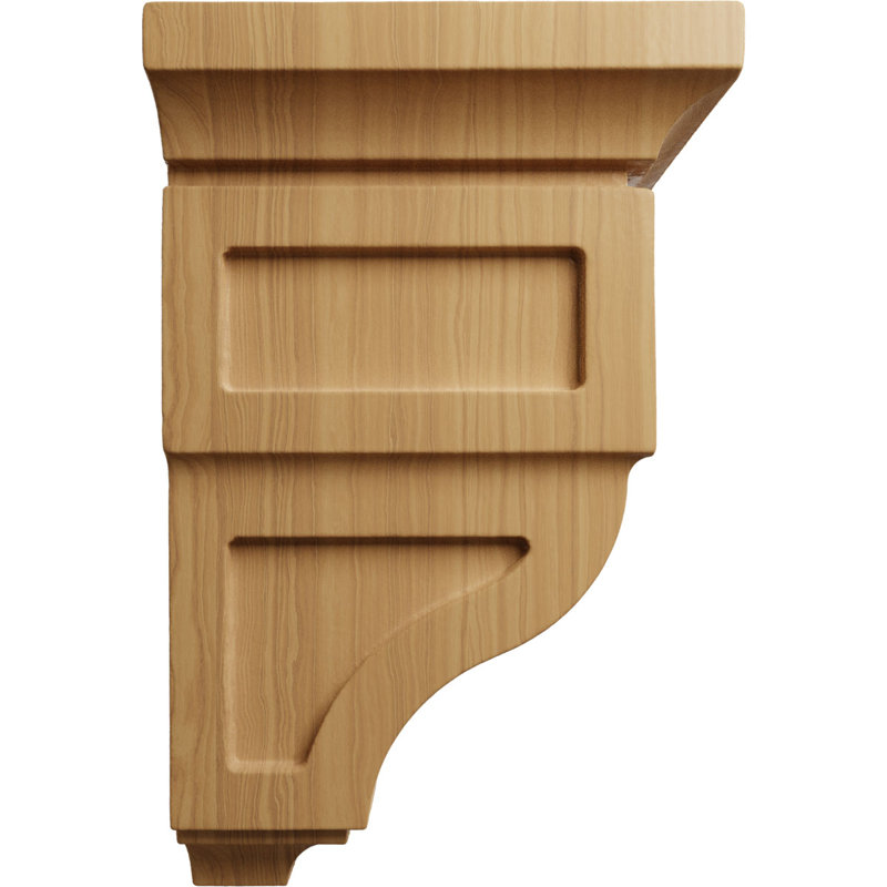 Corbeau de bois Reyes, H 6 po x l 3,5 po x P 3,75 po, Cerisier