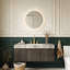 Meuble-lavabo de salle de bain, armoire de rangement en contreplaqué flottant avec tiroir et porte, plateau en pierre frittée gris clair et lavabo en céramique-306290665-306290675-306290678