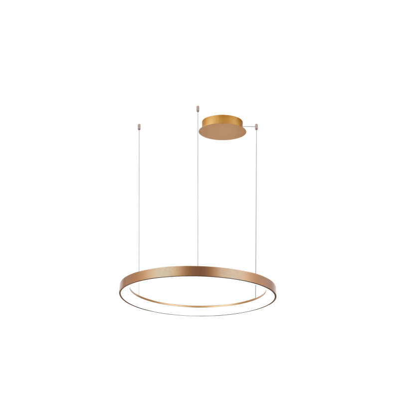 1 - Light LED Wagon Wheel Pendant, White, 3.5cm H x 48cm W x 48cm D