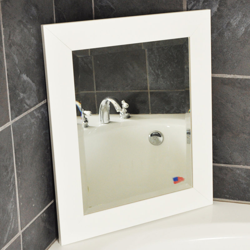 Wood Wall Mirror, 31.5" H x 27.5" W