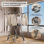 Séchoir à vêtements, support à linge pliable, deux supports à vêtements, longueur réglable (gris)-421054270
