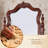 Retro Solid Wood Dressing Mirror with Drawers