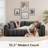 91.5'' Modern Tufted Sofa With Boucle Upholstery-100350472