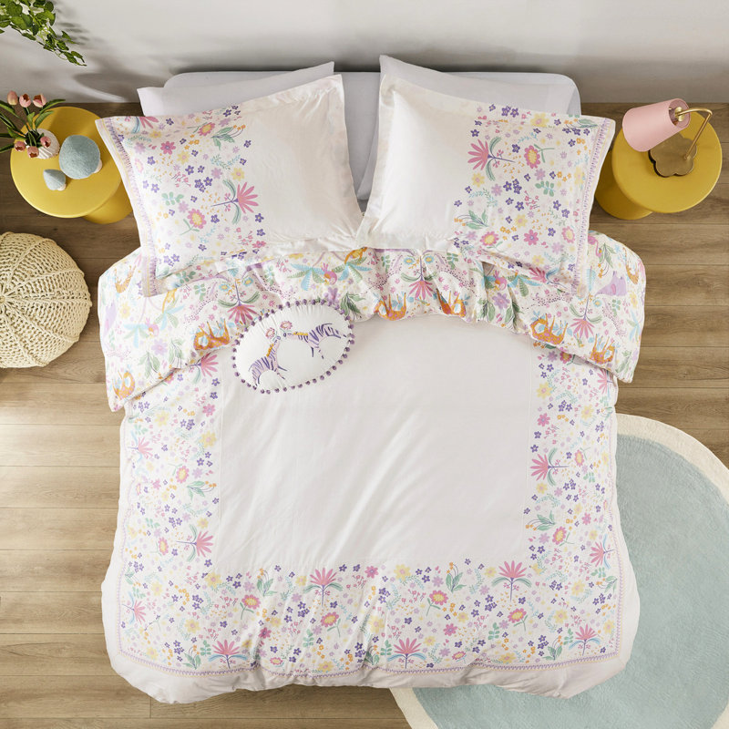 Multicolor Reversible Bedding With Jungle Animals For Colorful Cotton Duvet Cover Print Bedroom