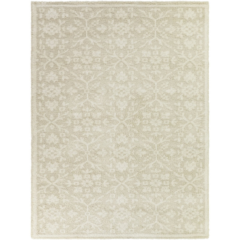 Wynn Beige/Cream Minimalist Traditional Area Rug, Rectangle 7'10" x 10'