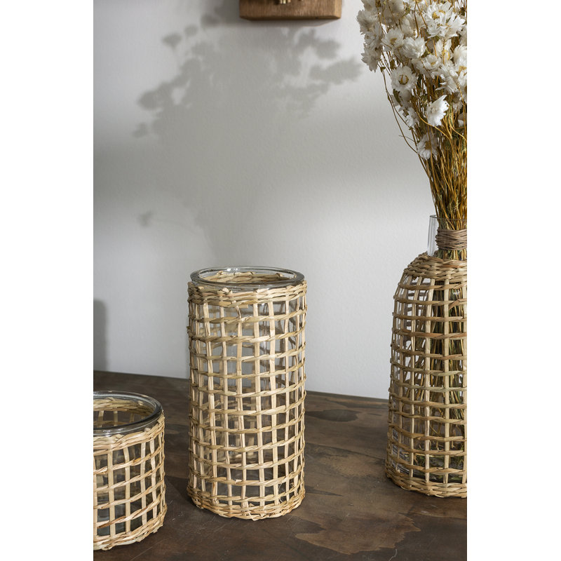 Vase de table en verre fait à la main Lona