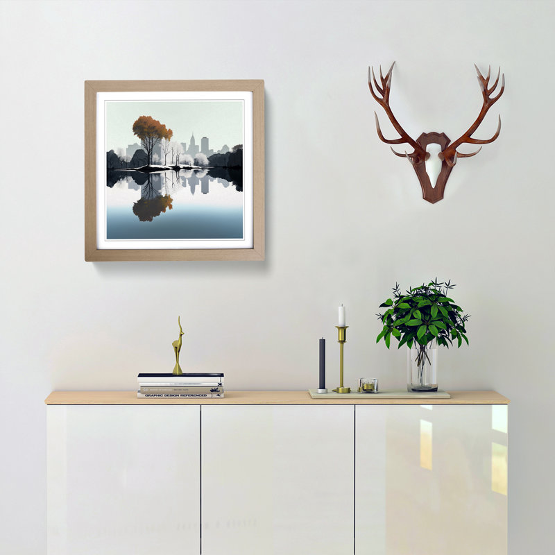 Central Park Minimalism - Framed Print, Oak